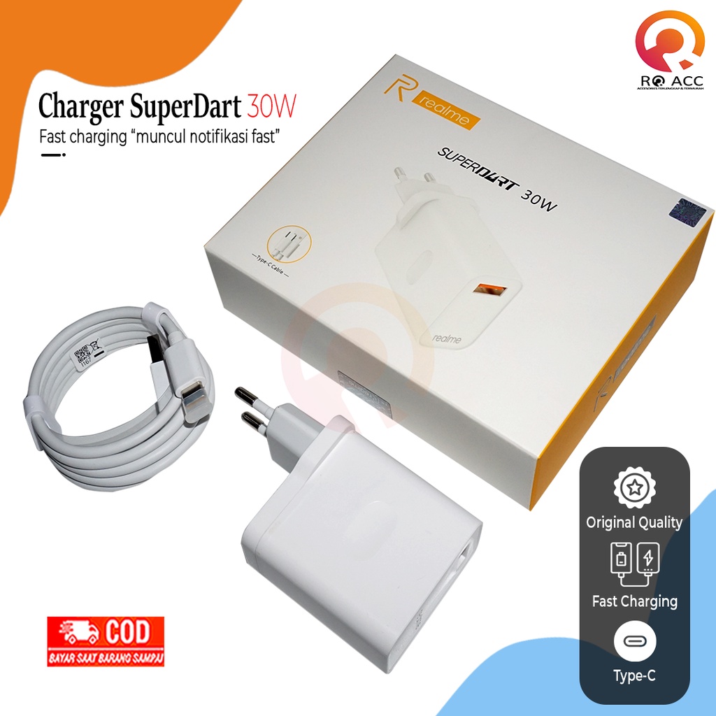 [RO ACC] 30W CHARGER CASAN REALME SUPERDART VOOC FAST CHARGING ORIGINAL