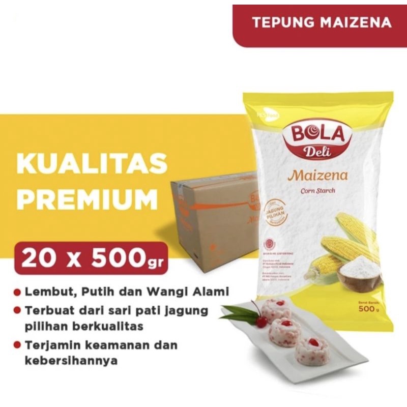 

Bola Deli Tepung Maizena Dari Jagung Pilihan Berkualitas 1 Karton 20x500gr