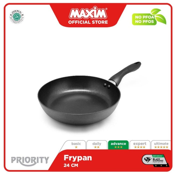 Maxim Priority Wajan Teflon Anti Lengket 24cm Frypan ORIGINAL