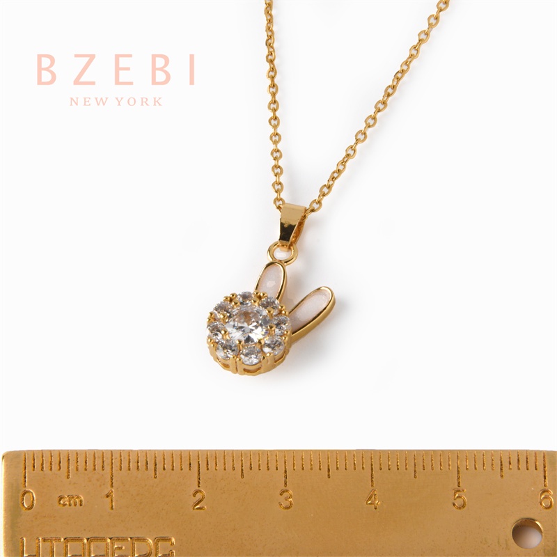 Bzebi Kalung Emas 18k, Kalung Baja Titanium, Kalung Liontin Berlian, Anti Karat, Aksesoris Fashion Wanita Perhiasan Gaya Korea, Hadiah Ulang Tahun Dengan Kotak Eksklusif 1146n