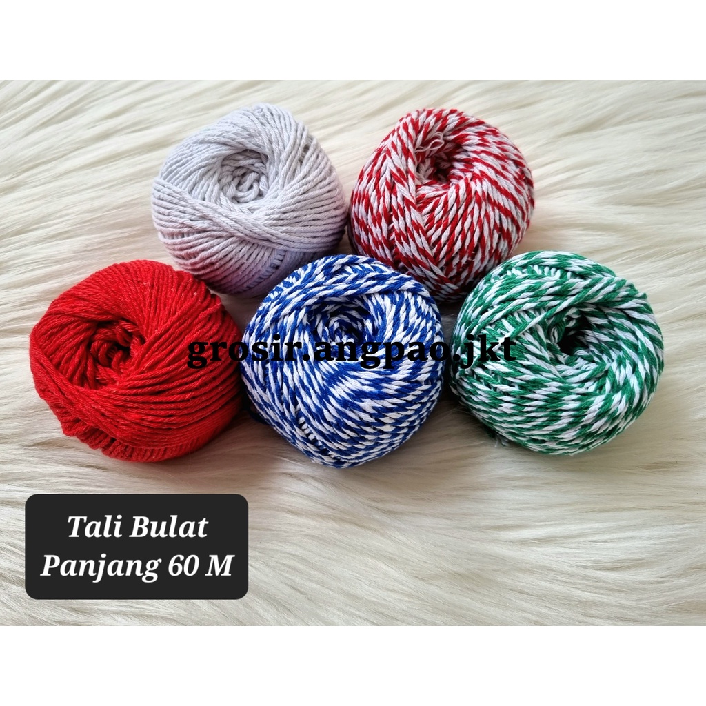 

Tali hangtag 60 M bakers twine benang katun tali katun warna tali hampers pita kado tali rami