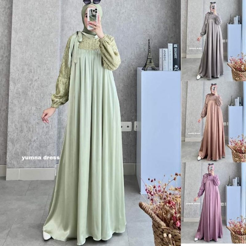 YUMNA  abaya super jumbo by RAYHANUN ld 90 - ld 130 140 150 160 170 180