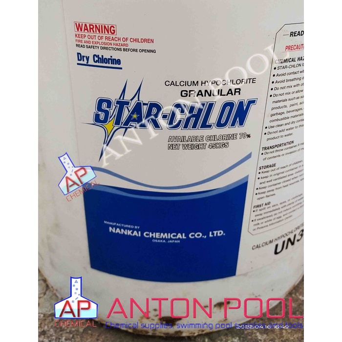 Kaporit Granular Jepang StarChlon 70%/Chlorine Granular 70% Japan1kg