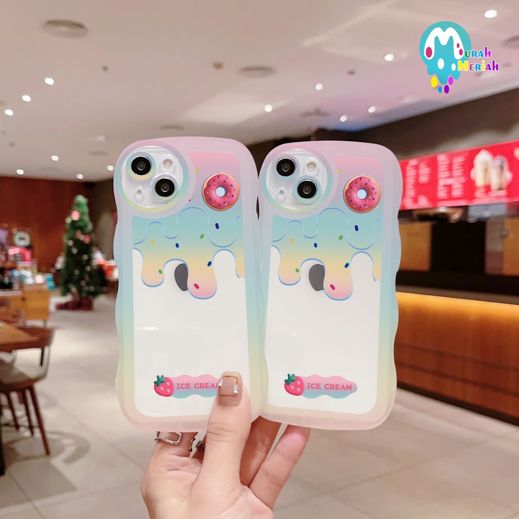 SS143 SOFTCASE SILIKON WAVY ICE CREAM FOR OPPO A3S A1K A5S A7 A12 F9 A11K A15 A15S A35 A16 A16S A17 