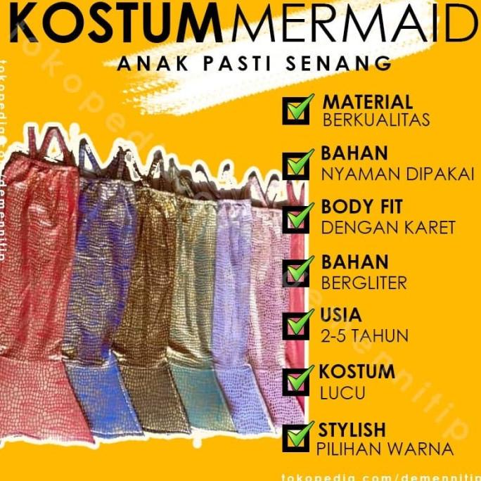 BAJU RENANG ANAK MERMAID BAJU RENANG PUTRI DUYUNG ANAK