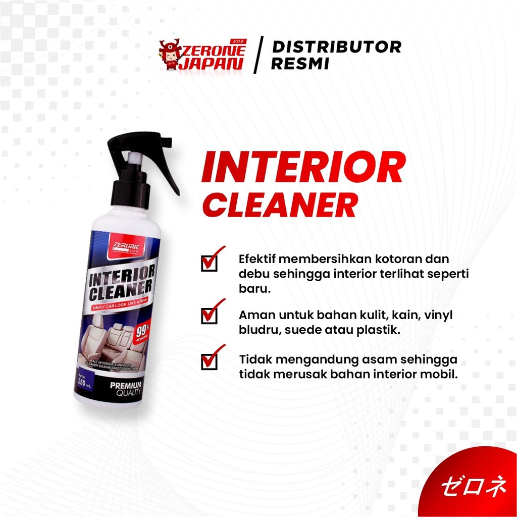 Promo 2 botol Interior Cleaner Murah Zerone Pembersih Plafon Noda Kotor Membandel Jok Dashboard