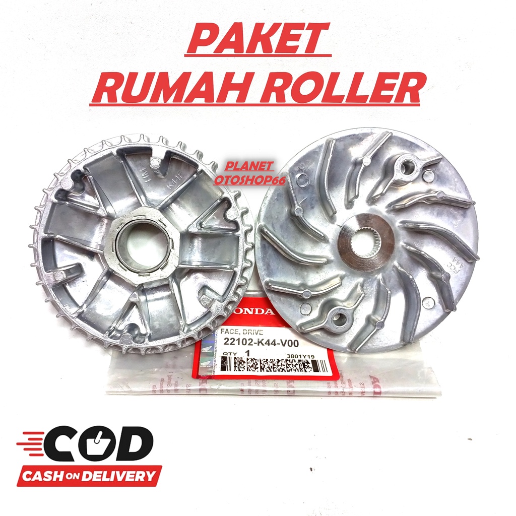 PAKET RUMAH ROLLER K44 + KIPAS ROLLER HONDA BEAT FI STATER HALUS / BEAT POP / BEAT ESP / BEAT STREET