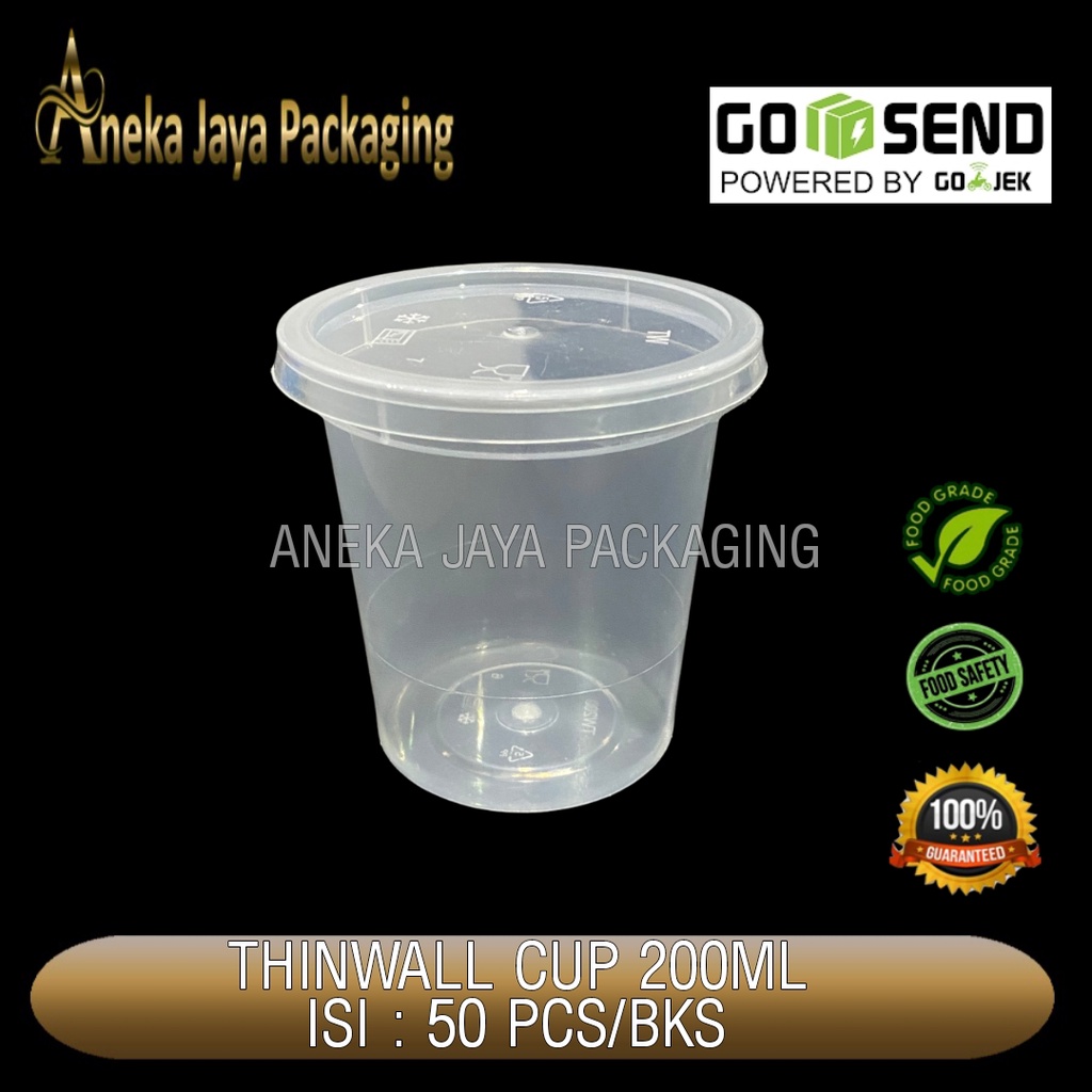 Thinwall cup 200ml srikaya selai coklat saus puding