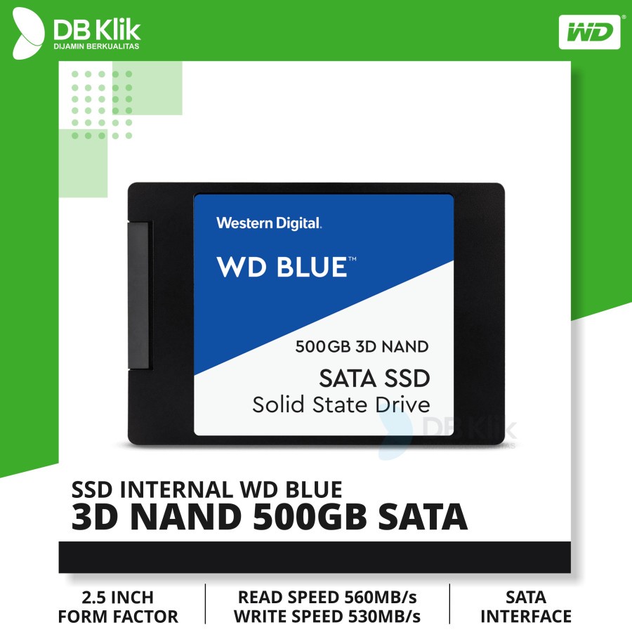 WD SSD BLUE 500GB / 2.5&quot; SATA 7mm SSD / 3D NAND SSD