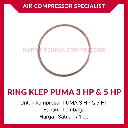 Paking Ring Klep Tembaga Kompresor Udara PUMA 3 HP & 5 HP