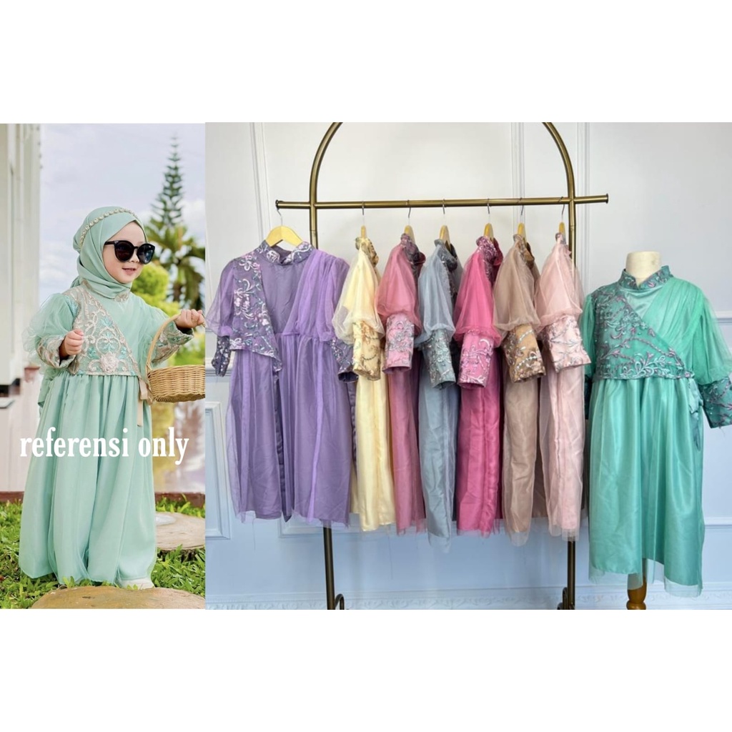 PCS MAXY HAVVA KID MS 3 UKURAN S M L FASHION PAKAIAN ANAK PEREMPUAN DRESS GAMIS MAXI