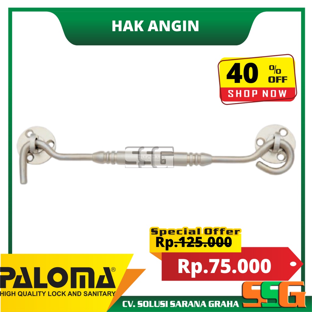 Hak Angin PALOMA WHP653 PLM 603-8" SN Penahan Jendela PALOMA