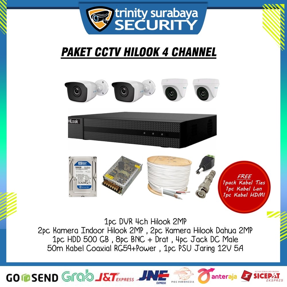 Paket CCTV 4ch HILOOK BY HIKVISION