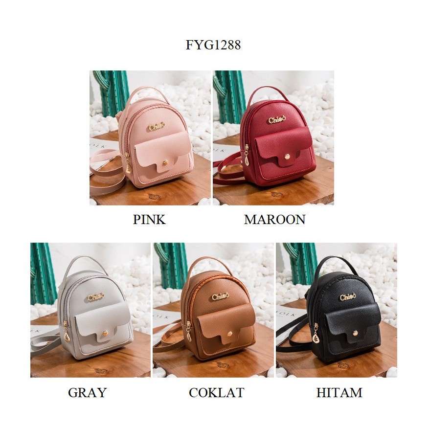 FYGALERY FYG1288 Tas Ransei Mini Backpack Tas Selempang Wanita