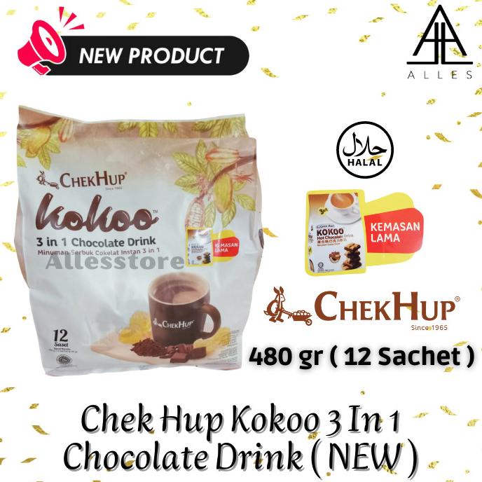 

NEW Chek Hup Kokoo 3 In 1 Chocolate Drink Minuman Instant Coklat 480gr roc04