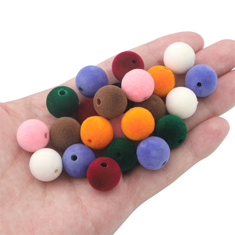 14mm Manik-Manik Bulat Swarm Akrilik Warna Longgar Spasi Beads Perhiasan DIY Gelang Kalung Anting 5 Pcs