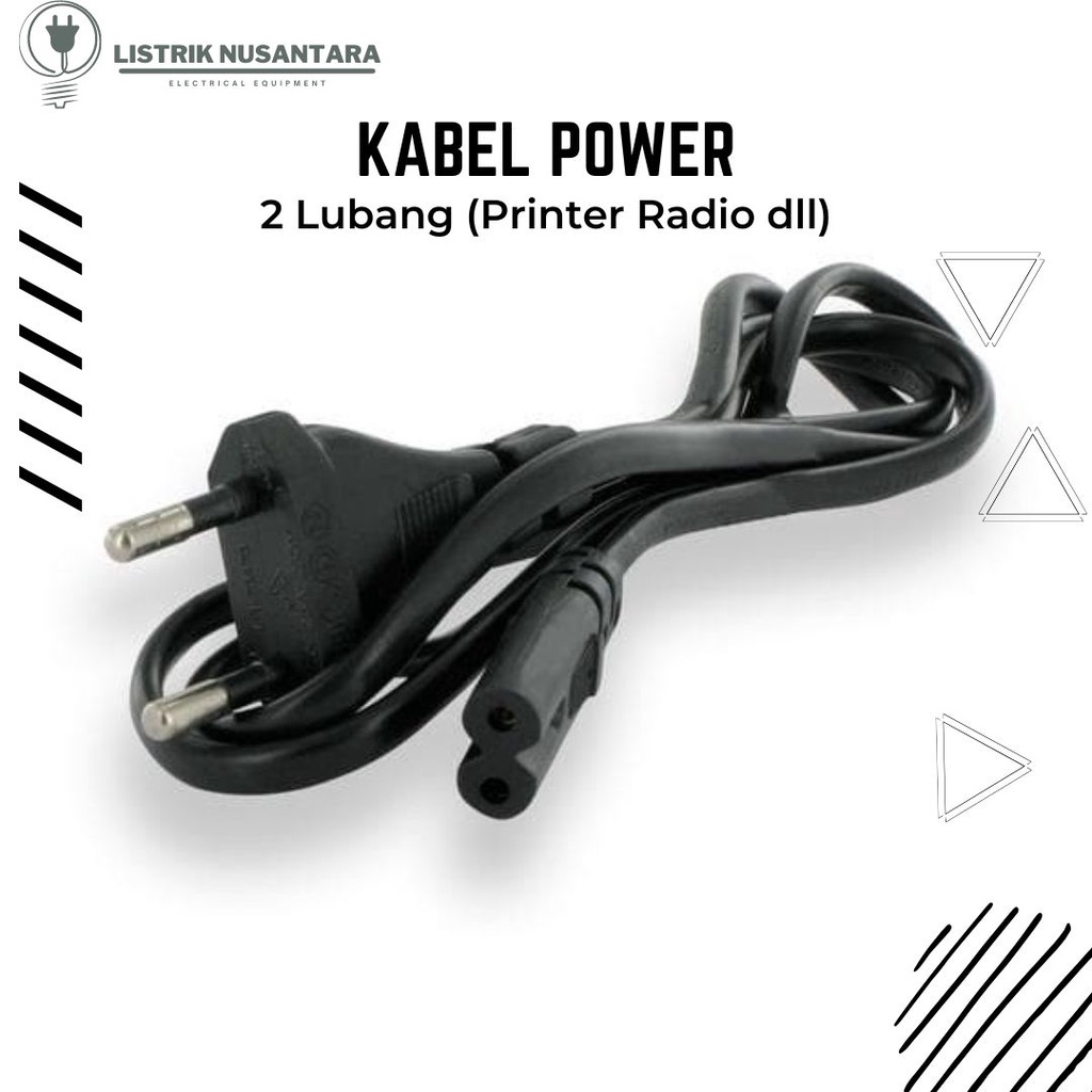 Kabel Power AC 2 Lubang Angka 8 Untuk Adaptor Radio Printer Charger Laptop Murah Power Supply