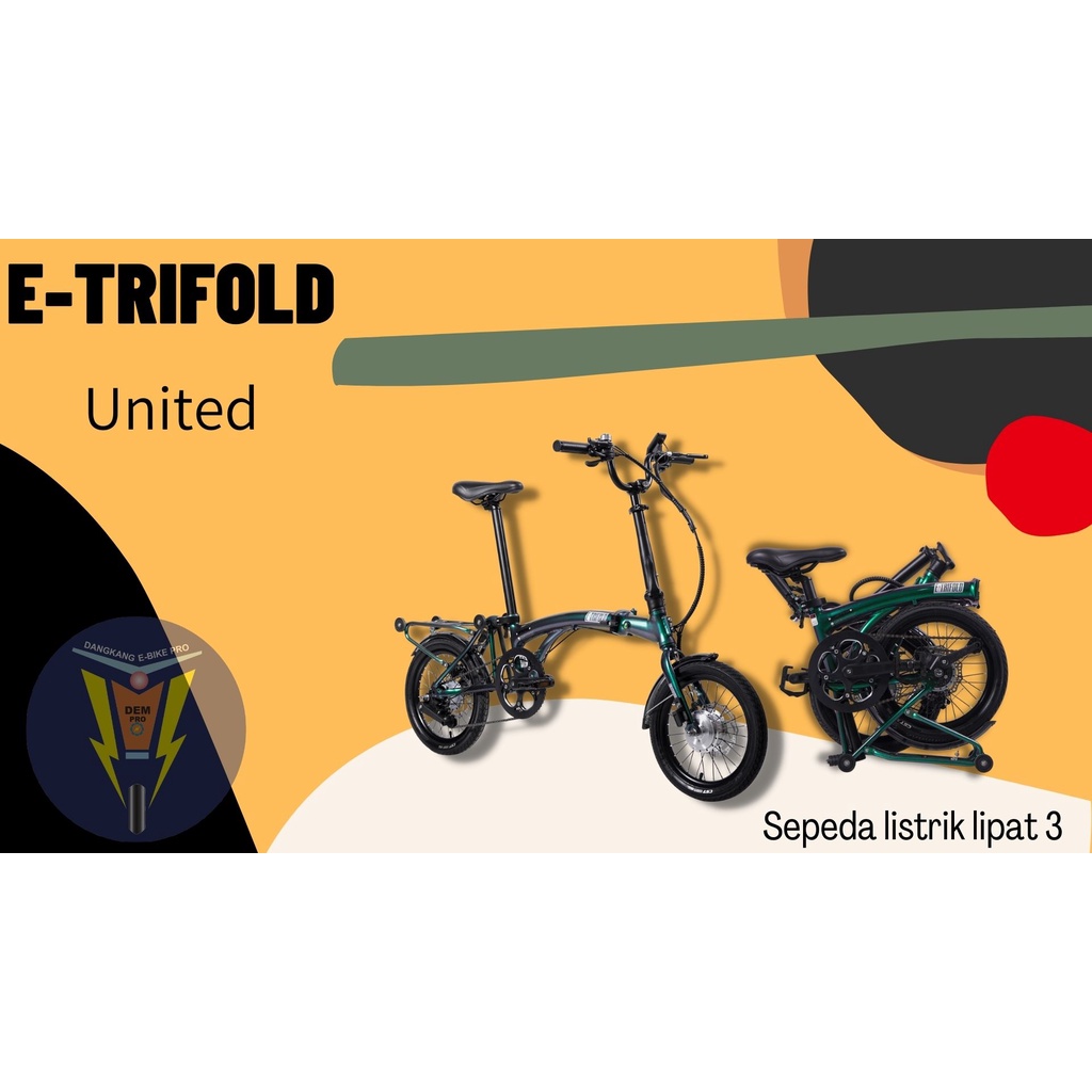 Sepeda Lipat Listrik E-trifold by United