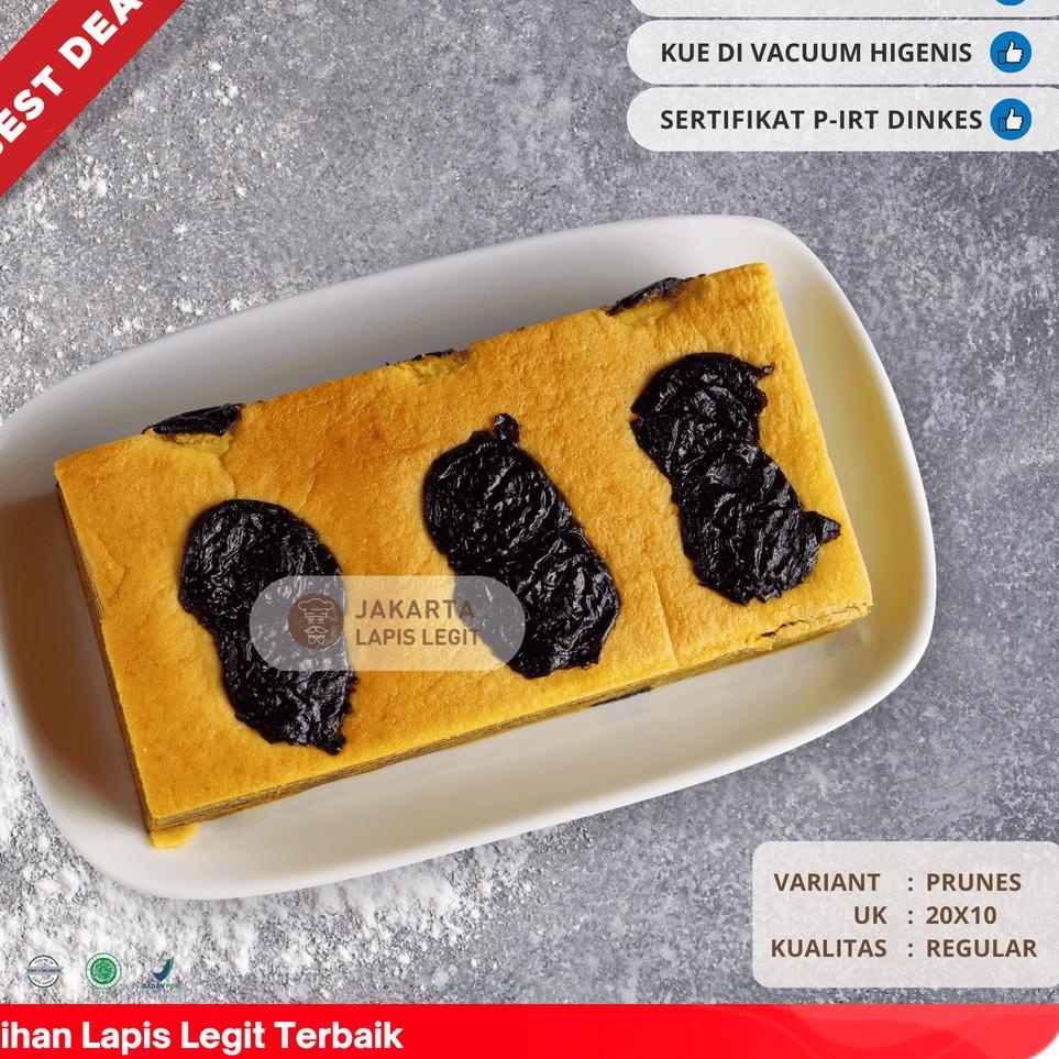 

♧ KUE LAPIS LEGIT Prunes Wisman 100% Halal 20x10 Plum ☛