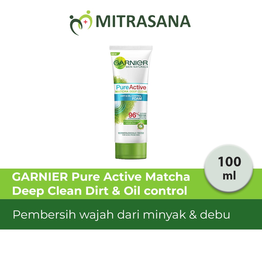 Garnier Pure Active Matcha Deep Clean Dirt &amp; Oil control Foam 100ml