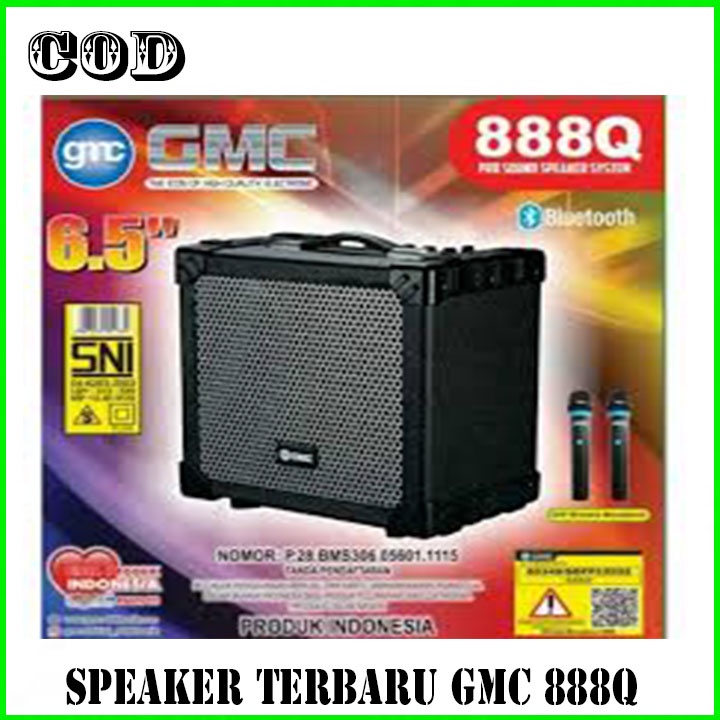 SPEAKER BLUETOOTH GMC 888Q + FREE MIC MIKROFON | TERMURAH ORI