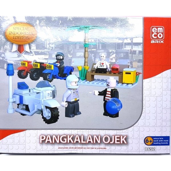 LEGO EMCO 8652 BRIX SPECIAL INDONESIA EDITION PANGKALAN OJEK ORIGINAL