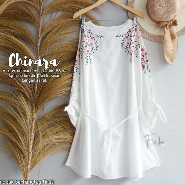 MURAH OVERSIZE TUNIK PUTIH SUPER JUMBO LD 140 XXXXL BY FI