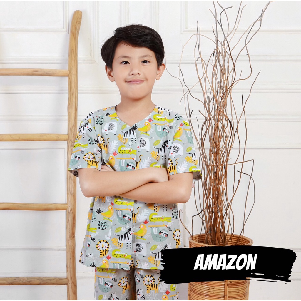 PIYAMA ANAK 1-9 TAHUN / Katun Laki Laki Perempuan / Pajamas Bobo Cewe Cowo / Boy Girl UNISEX Animal