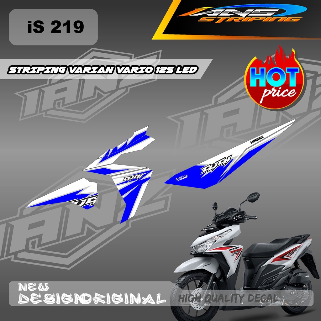 DECAL VARIO 125 LED CUSTOM WARNA / STIKER BODY STIPING VARIO 125 LED / DECAL KERETA HONDA VARIO 125 LED IS219