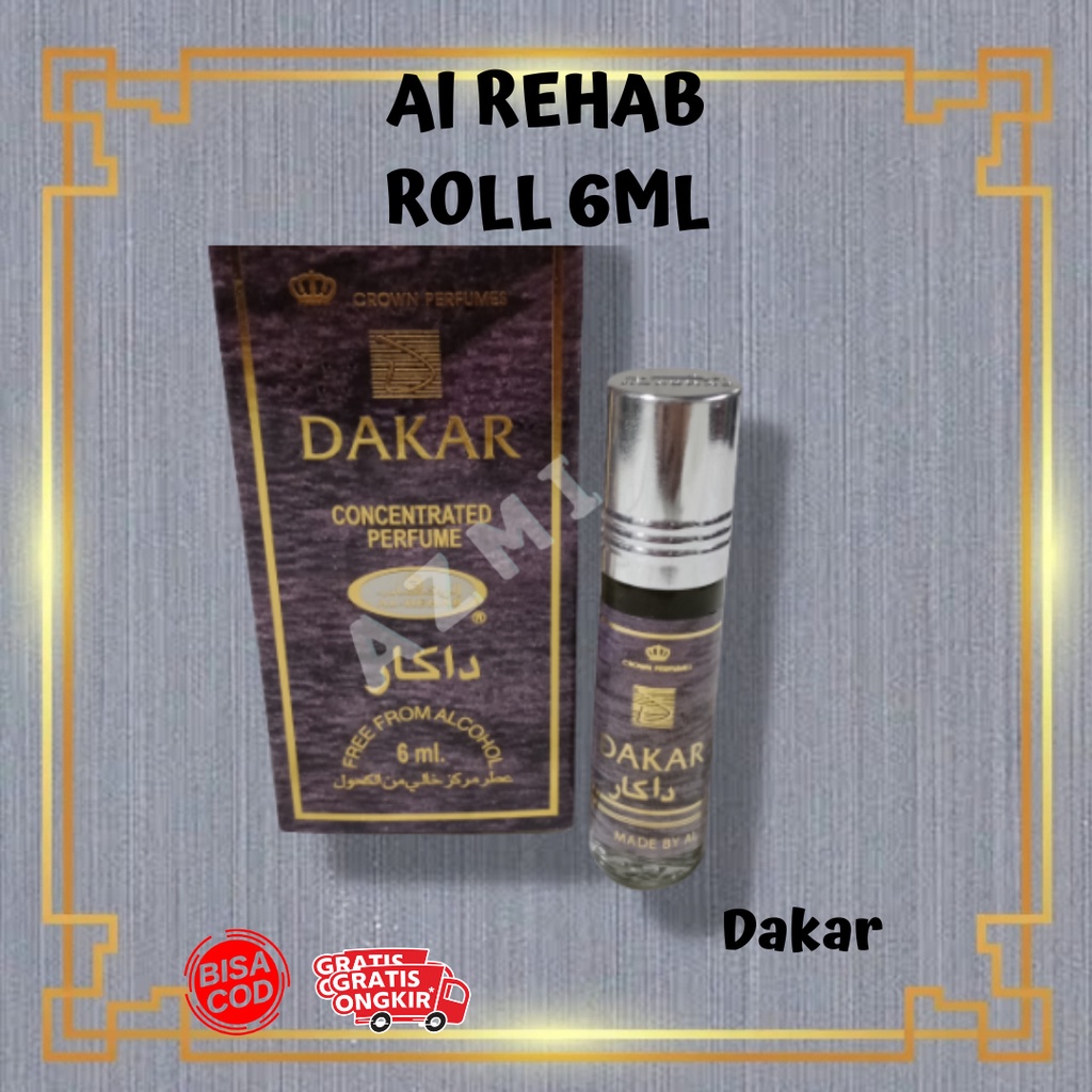 Parfum AL Rehab Dakar ROLL 6ML Original Asli Saudi Arabia