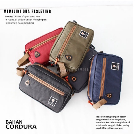 TAS SELEMPANG PRIA DAN WANITA HANDBAG SELEMPANG POUCHBAG CASUAL R2 ELBRUS // SLINGBAG CASUAL TRENDY | FADHILAH SHOP BJB