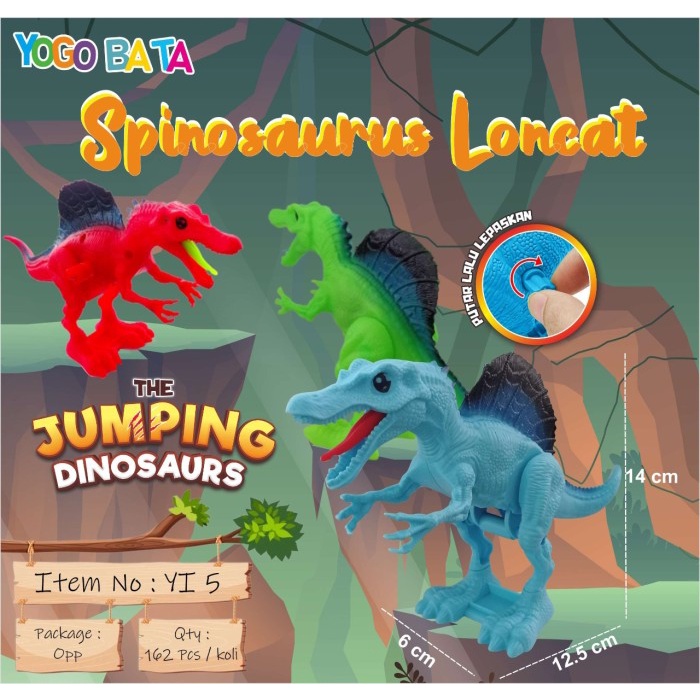 (BISA COD) MAINAN DINO LONCAT -  JUMPING DINOSAURUS / YI4 / YI5 / YI6