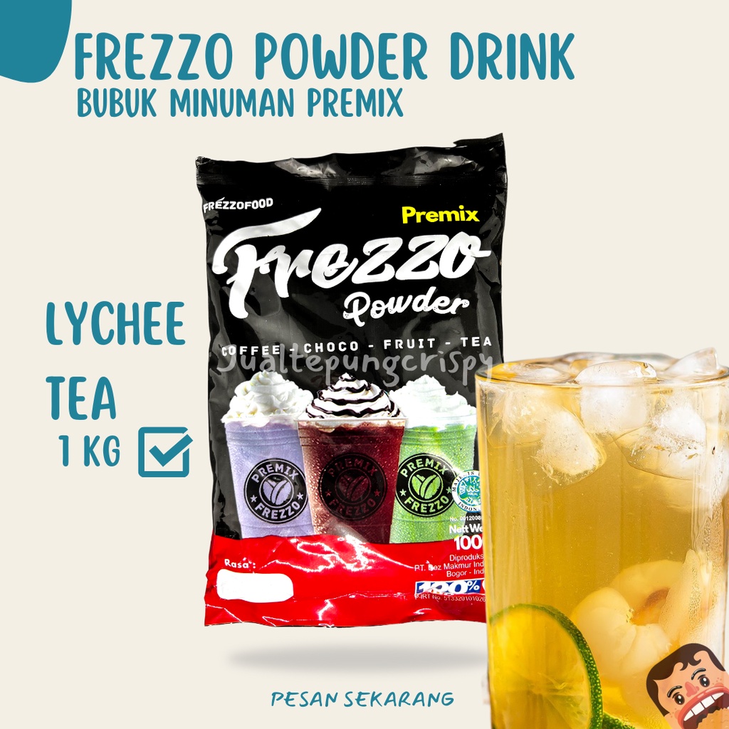 Frezzo Bubuk Minuman Rasa Teh Leci / Lychee Tea Powder Drink 1 Kg