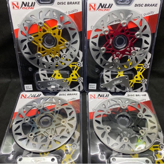 Piringan Cakram Disc NUI RACING CNC Floting Stanless Plus Breket 220MM scoopy genio vario 125 150 mio J Fino