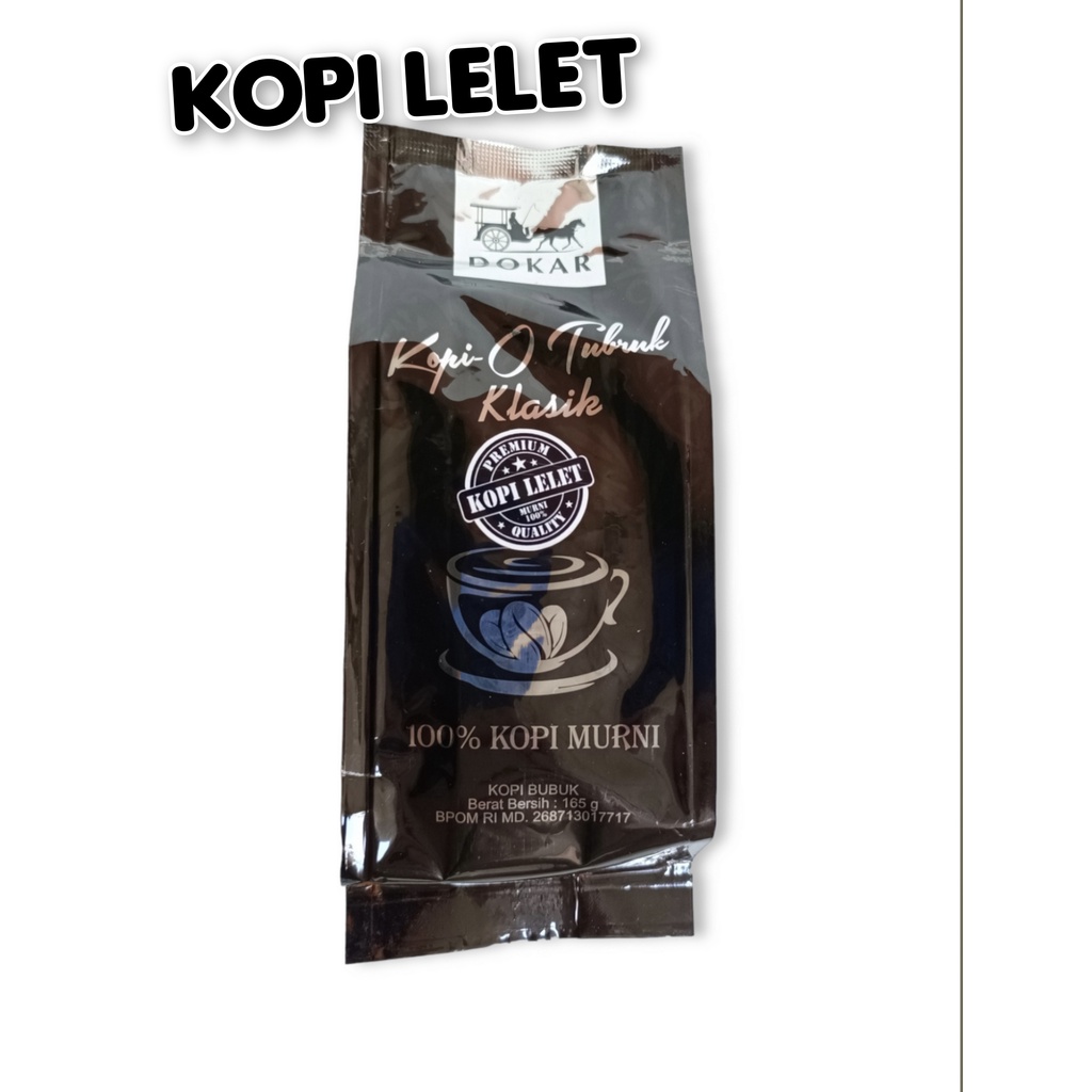 

Kopi LELET Kopi O Tubruk DOKAR Kopi Bubuk Robusta Hitam Halus Kopi O Klasik (100% KOPI MURNI)