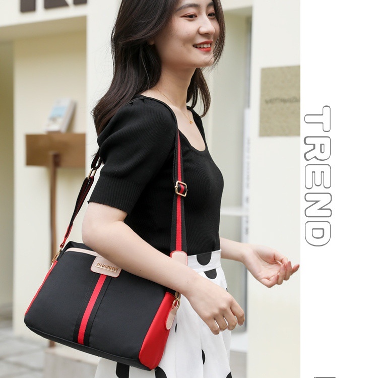 TAS SELEMPANG WANITA IMPORT ANTI AIR HITAM MOVEMA TA747B5 PREMIUM SLING BAG KOREA REMAJA KEKINIAN SHOULDER BAHU CEWEK BRANDED MURAH BATAM FASHION CASUAL