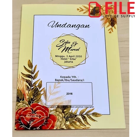Blangko Undangan Pernikahan Kosong Murah ERBA 2316