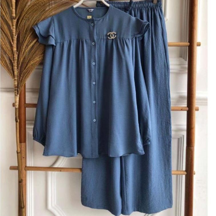 ONE SET CRINGKEL / REVA SET / SETCEL WANITA / SETELAN CRINKEL WANITA / ONE SET REVA /ONE SET WANITA 