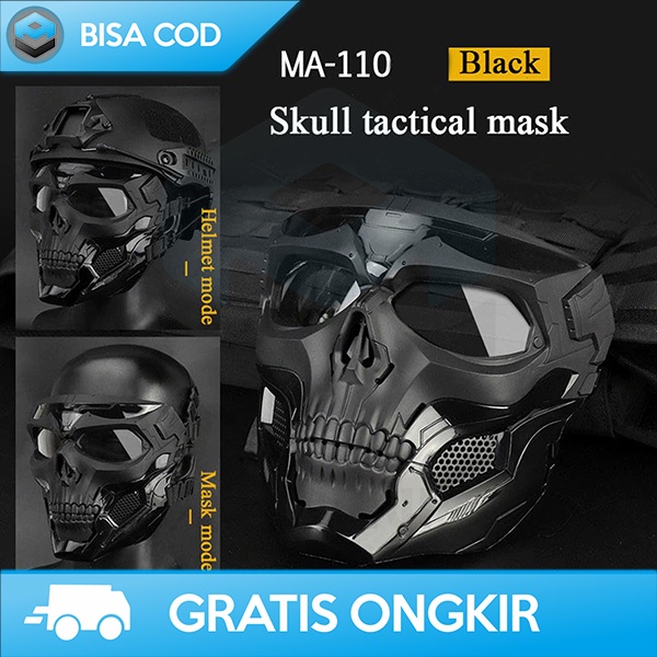 MASKER MOTOR FULL FACE TOPENG PELINDUNG WAJAH DESAIN KEREN ANTI DEBU