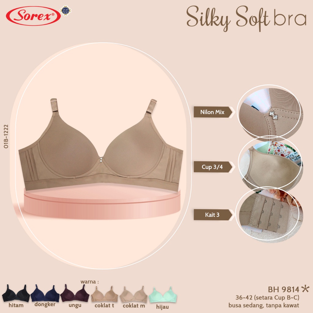 BRA BH TANPA KAWAT Basic BIG CUP 9814 SOREX