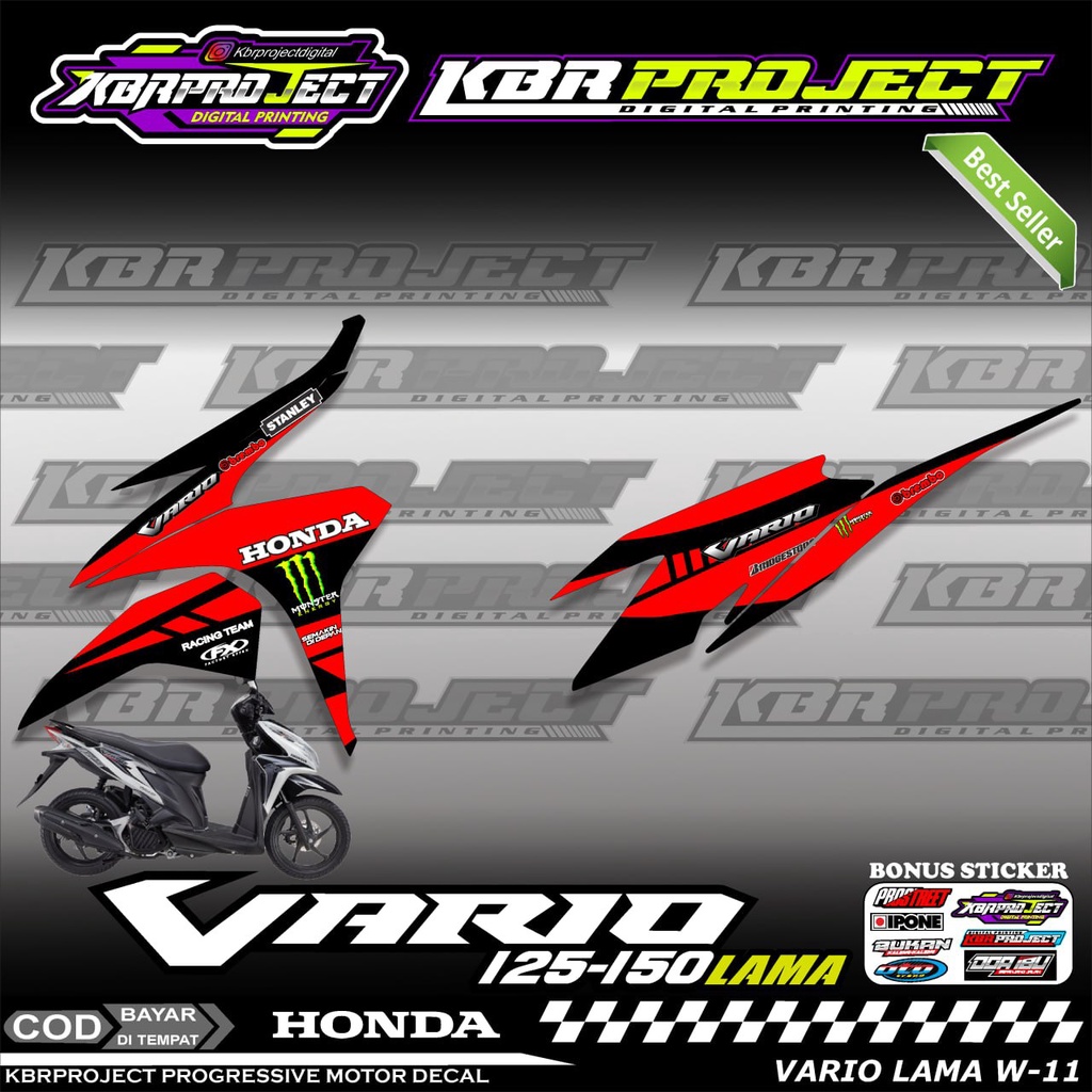 VARIO 125-150 LAMA STIKER SRTIPING MOTOR KEREN STIKER LIS VARIASI STIKER MOTOR HONDA DESAIN RACING W