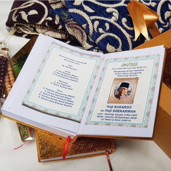 Tambahan Sisipan Di Al Quran Custom Nama Tambah Sisipan Ukuran A5 Dan A6 Kertas Sisipan Tahlilan Yas