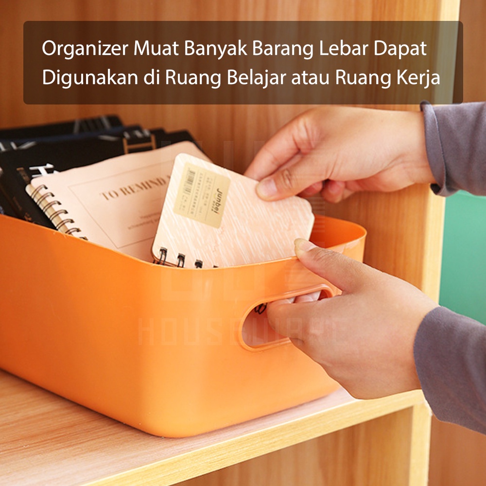 HUGO Keranjang Serbaguna Tempat Penyimpanan Mainan Pakaian Makanan Makeup Kosmetik Multifungsi Storage Box Organizer Bahan Plastik