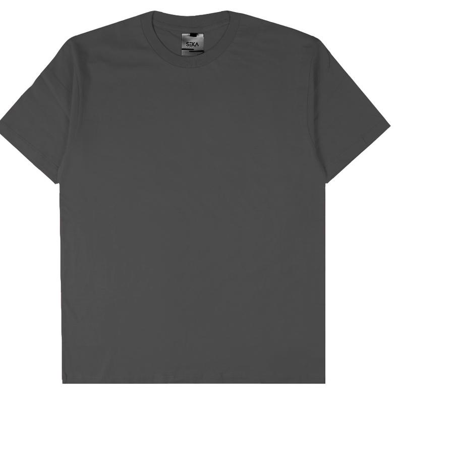 ➱ Seka Basics - Kaos Polos Dark Grey 30s ➦