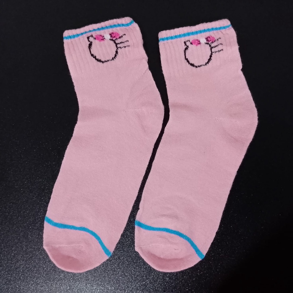 Kaos Kaki KS46 Kaos Kaki Motif Kucing Lucu Kaos Kaki Cewe Hello Kitty