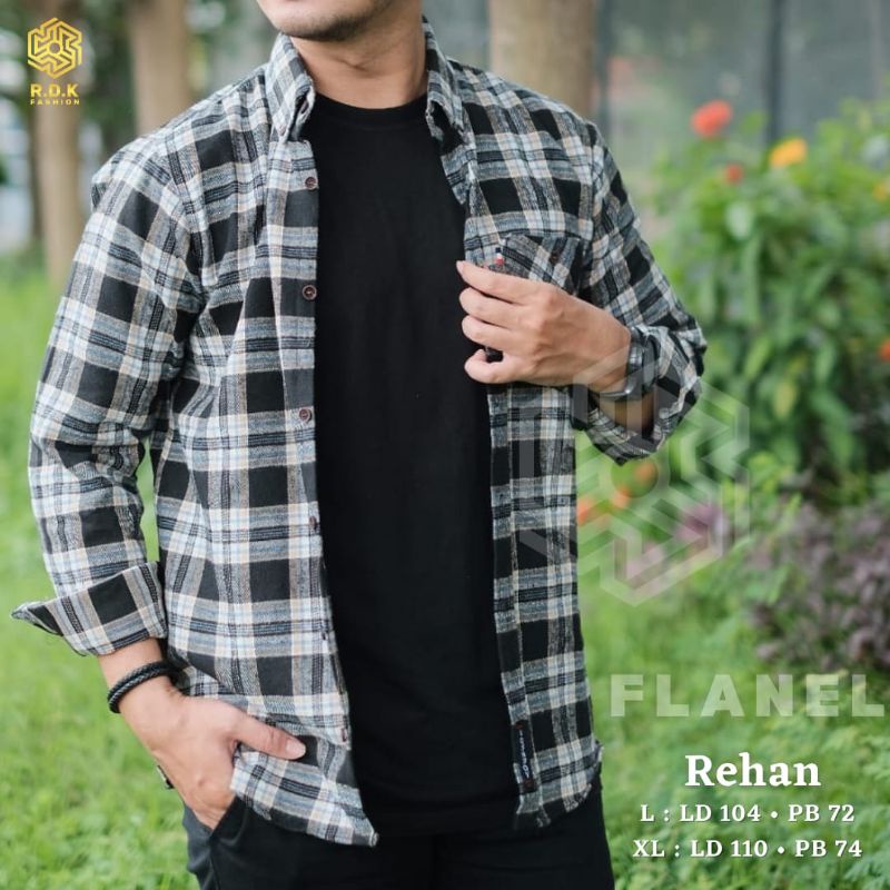 FLANEL Panjang Motif Kotak By RDK | Kemeja Flanel Lengan Panjang