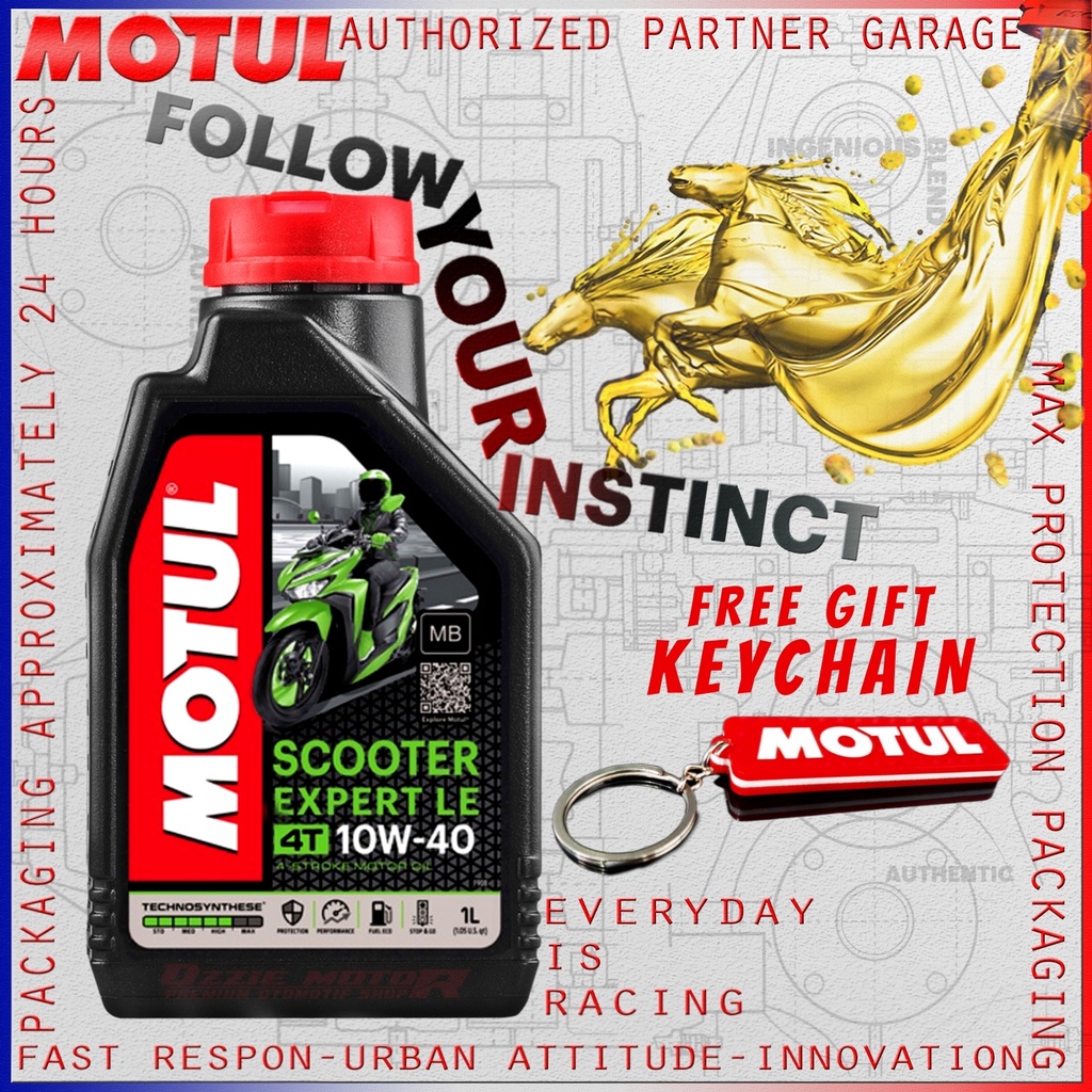 MOTUL SCOOTER EXPERT LE 10w40 800 ml dan 1000 ml  Pilihan kemasan OLI MOTOR IMPORT ORIGINAL