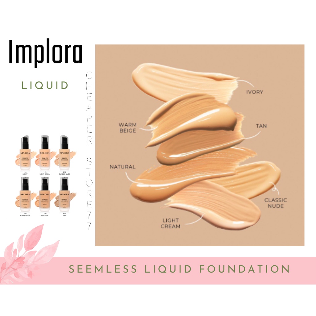 IMPLORA - SEEMLESS LIQUID FOUNDATION 33 ML