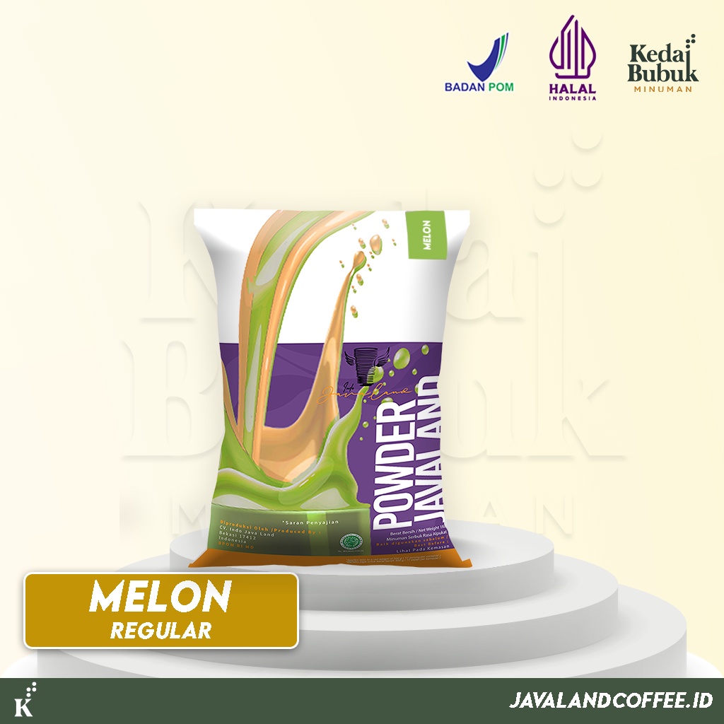 Bubuk Minuman Plain Regular Melon 1 Kg - Javaland Powder - Bubuk Minuman untuk Usaha