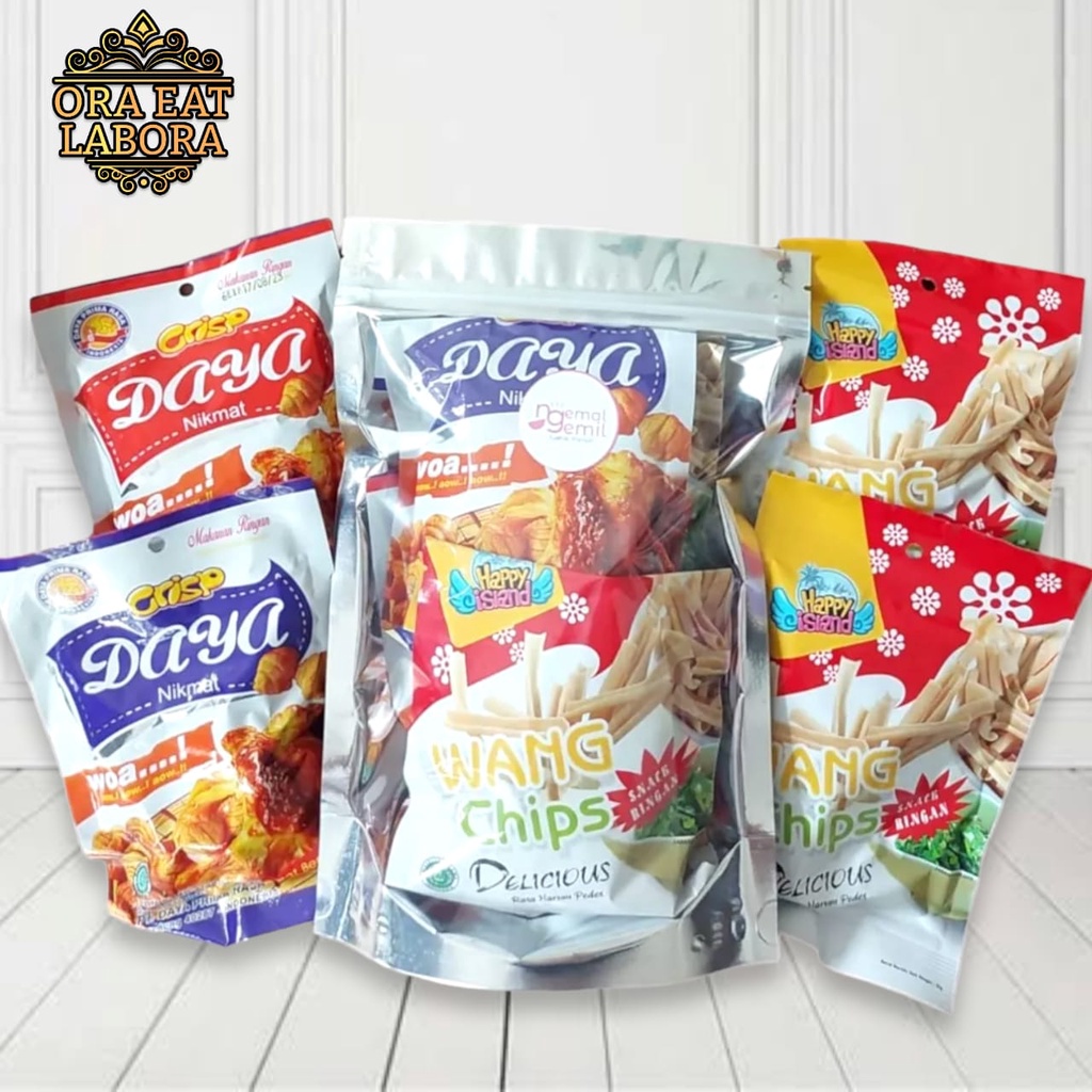 

Cemilan Snack 2in1 Crisp Chips Harum Pedas dan Manis Enak & Gurih Kualitas Premium - Ora Eat Labora